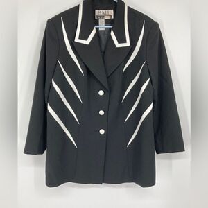 Ben Marc / BMI Studio Stylish Black /White Blazer Size 18